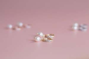 Willow Collective - Freya Pearl Huggies - Gold