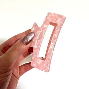 Luxe Grip Acetate Hair Claw - Baby Pink