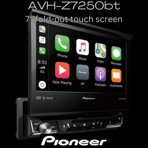 Products: Pioneer AVH-Z7250bt fold-out CarPlay/AndroidAuto (via USB) with DVD/CD - Pioneer Car Audio Rapid Radio Auckland