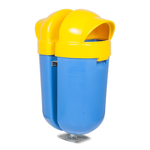 Outdoor Litter Bins: PRS2 Double Outdoor Litter Bin (With Stand)