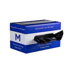 Bin Liners Wheelie Bin 240l: Black Liner - 50pc/Dispenser Box - PBL240DB