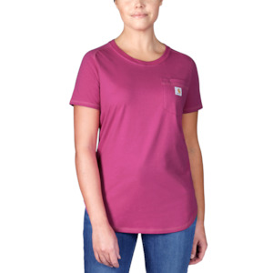 Shirts: Carhartt Women's 105415 mid-weight Pocket T