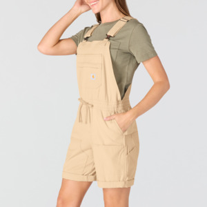 Pants Bibs Shorts And Leggings: Carhartt BS7398 Womens Carhartt Force™ Ripstop Shortall
