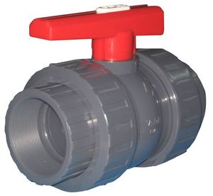 Products: PVC double union ball valve - threaded 15mm