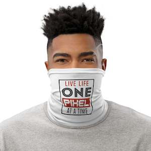 Mens Live Life One Pixel At A Time Neck Gaiter