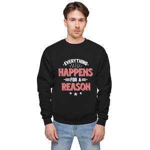 Men Sweatshirts: Mens Everything Happens For A Reason Sweatshirt