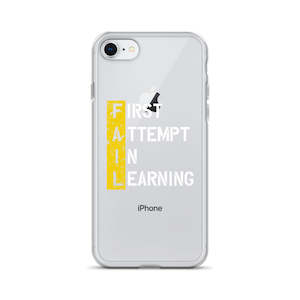 Accessories: Clear Case for iPhone® - FAIL - BLACK PHONE