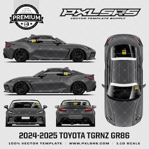 2024-2025 Toyota TGRNZ GR86 Series New Zealand 'Premium' Vector Template