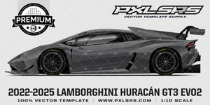 2022-2025 Lamborghini Huracán GT3 EVO2 'Premium' Side Vector Template