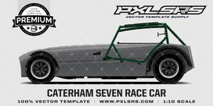 Caterham Seven Racecar - Side 'Premium' Vector Template