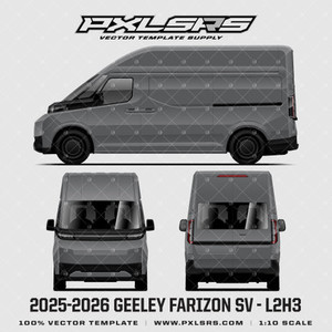 2025-2026 Geely Farizon Supervan SV MWB L2H3 - Vector Template