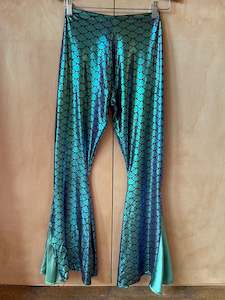 Pre Loved Clothing Festival Wear: Sea-Shimmer Mermaid Flares 🧜🏾‍♀️
