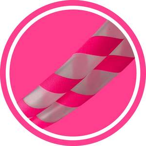 Pre Made Sale Hoops: 31" Pink Half-Taped Hula Hoop [SALE]