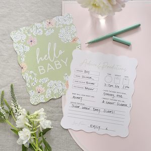 Products: Floral Baby Shower advice cards - Pixie Party Boutique