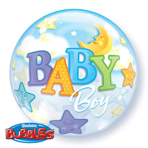 Baby Boy Bubble balloon - Pixie Party Boutique