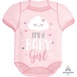 Products: Baby Girl Onesie Foil Balloon - Pixie Party Boutique