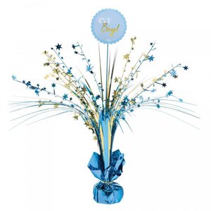 Baby Shower Foil Spray Centerpiece - Boy - Pixie Party Boutique