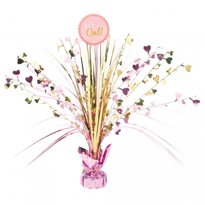 Baby Shower Foil Spray Centerpiece - Girl - Pixie Party Boutique