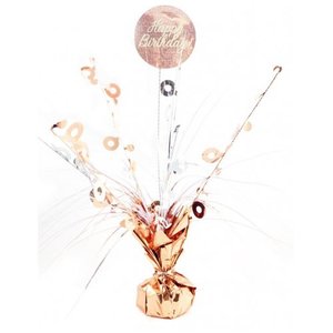 Products: Happy Birthday Rose Gold & White Spray Centrepiece - Pixie Party Boutique
