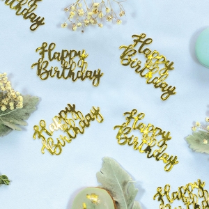 Happy Birthday table scatters - gold - Pixie Party Boutique