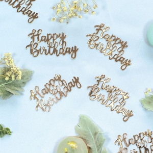 Happy Birthday table scatters - rose gold - Pixie Party Boutique