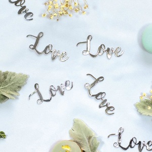 Love table scatters - silver - Pixie Party Boutique
