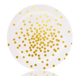 Gold Confetti paper cake plates - Pixie Party Boutique