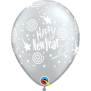 Happy New Year balloon - silver - Pixie Party Boutique