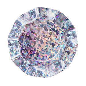 Holographic Silver Ruffle plates - Pixie Party Boutique