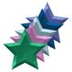 Mixed Metallic Foil Star Plates - Pixie Party Boutique