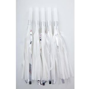Products: Party tassel horns - white and silver - Pixie Party Boutique