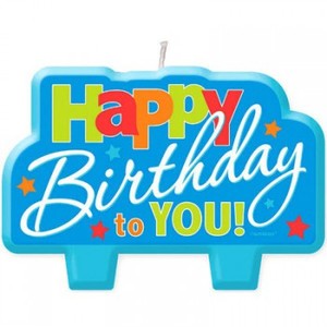 Products: Blue Happy Birthday Candle - Pixie Party Boutique