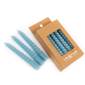 Products: Large Spiral Candles 10pk - Blue - Pixie Party Boutique