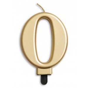 Products: Number 0 candle - gold - Pixie Party Boutique