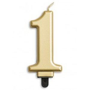 Number 1 candle - gold - Pixie Party Boutique