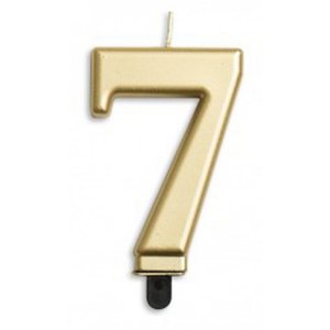 Number 7 candle - gold - Pixie Party Boutique