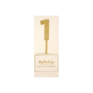 Products: 1 Gold number cake topper - Pixie Party Boutique