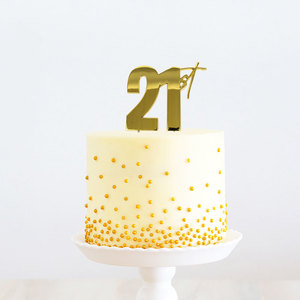 Products: 21st metal cake topper - gold - Pixie Party Boutique