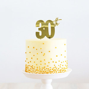 Products: 30th metal cake topper - gold - Pixie Party Boutique