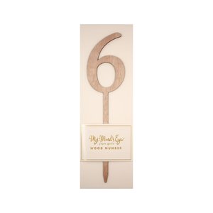 Products: 6 Wooden number cake topper - Pixie Party Boutique