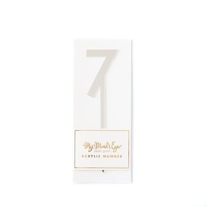 7 Silver number cake topper - Pixie Party Boutique