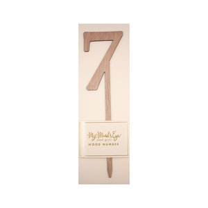 Products: 7 Wooden number cake topper - Pixie Party Boutique