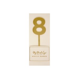 Products: 8 Gold number cake topper - Pixie Party Boutique