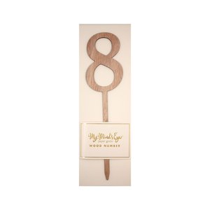 Products: 8 Wooden number cake topper - Pixie Party Boutique