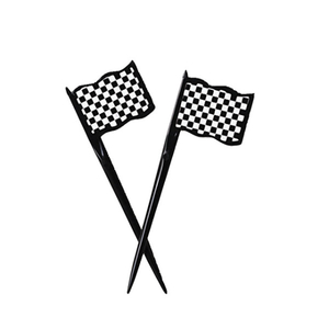Products: Black & white checkered food flags / cupcake toppers - Pixie Party Boutique