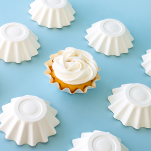 Bloom Baking Cups - white - Pixie Party Boutique