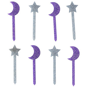 Products: Galaxy acrylic cupcake toppers - Pixie Party Boutique