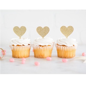 Products: Gold heart cupcake toppers - Pixie Party Boutique