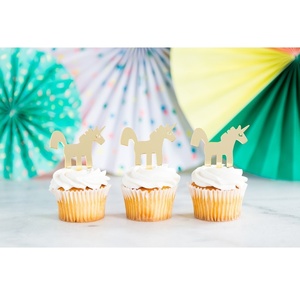 Products: Gold unicorn cupcake toppers - Pixie Party Boutique
