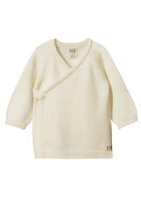 Merino Knit Kimono Jacket - Natural